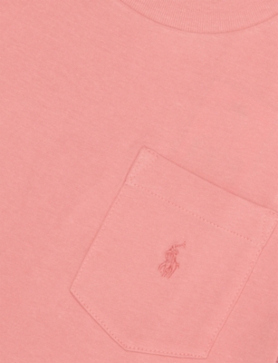 Polo Ralph Lauren Faded Peony/c3357 Brand-embroidery Crewneck Cotton-jersey T-shirt 6-12 Years