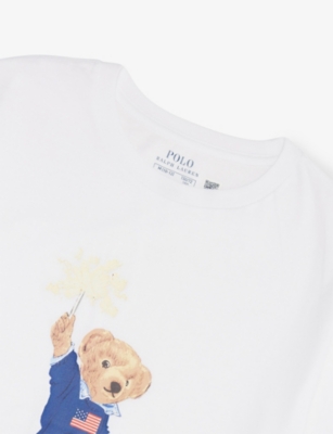 POLO RALPH LAUREN: Boys' Bear-Print Cotton-Jersey T-Shirt
