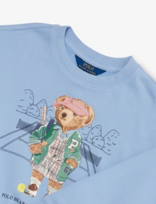 POLO RALPH LAUREN: Boys' Bear Crewneck Cotton-Blend Sweatshirt