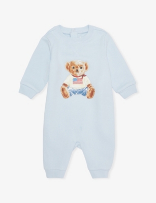 POLO RALPH LAUREN: Baby Polo Bear Cotton-Jersey Babygrow