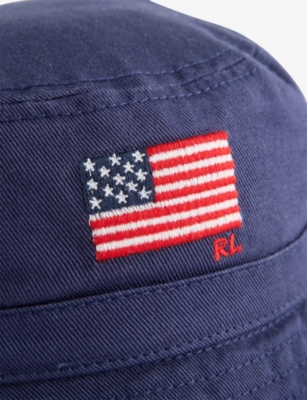 Polo Ralph Lauren Flag Bucket Hat In Blue