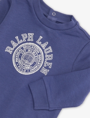 POLO RALPH LAUREN: Baby Boy Logo-Print  Cotton-Blend Baby Grow