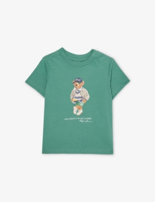 POLO RALPH LAUREN: Boys' Bear Crewneck Cotton-Jersey T-Shirt