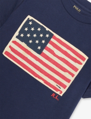 POLO RALPH LAUREN: Boys' Logo-Flag Crewneck Cotton-Jersey T-Shirt
