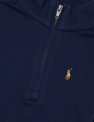 POLO RALPH LAUREN: Boys' High-neck Brand-Embroidery Cotton-Jersey Top