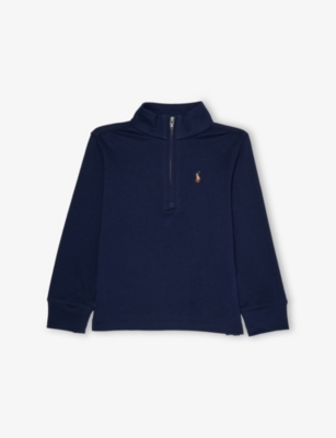 POLO RALPH LAUREN: Boys' High-neck Brand-Embroidery Cotton-Jersey Top