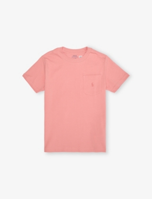 Polo Ralph Lauren Faded Peony/c3357 Brand-embroidery Crewneck Cotton-jersey T-shirt 6-12 Years