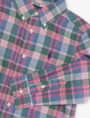 POLO RALPH LAUREN: Boys' Plaid Long-Sleeve Cotton Shirt