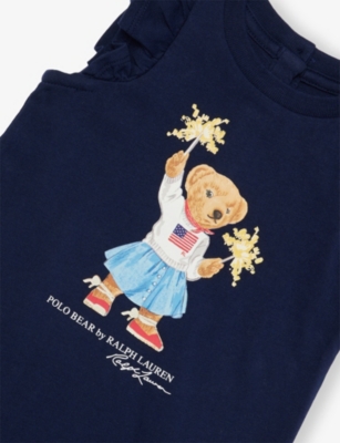 POLO RALPH LAUREN: Baby Girl Polo Bear Cotton-Jersey Dress