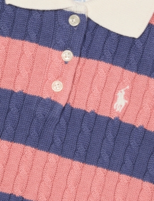 POLO RALPH LAUREN: Girls' Striped Cable-knit Cotton Dress
