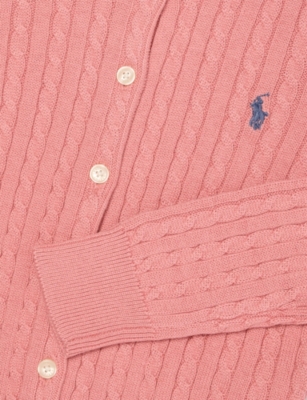 POLO RALPH LAUREN: Girls' Cable-Knit Round-Neck Cotton Cardigan