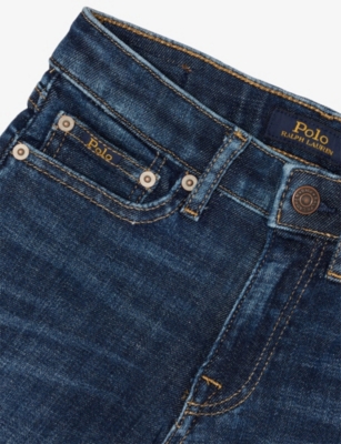 Polo Ralph Lauren Faded-wash Straight-leg Stretch-denim Blend Jeans 7-12