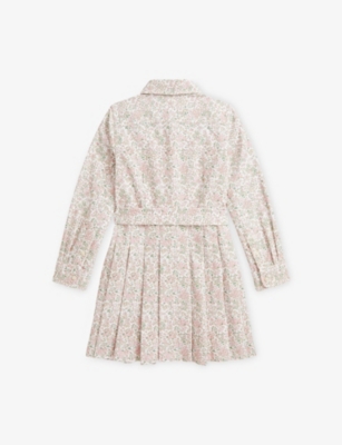 POLO RALPH LAUREN: Girls' Belted Floral Cotton Dress