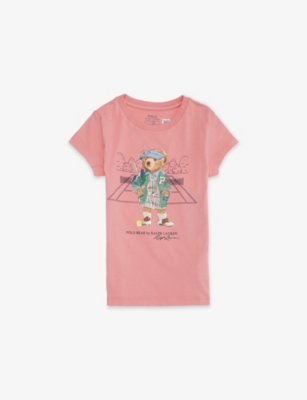 POLO RALPH LAUREN: Boys' Bear Crewneck Cotton-Jersey T-Shirt