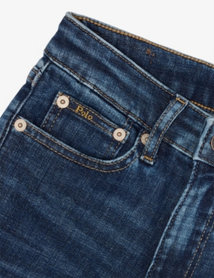 Polo Ralph Lauren Faded-wash Straight-leg Stretch-denim Blend Jeans 7-12