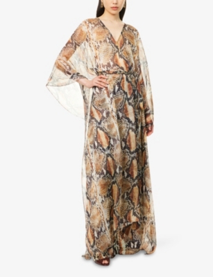 ROBERTO CAVALLI: Python Print Woven Kaftan