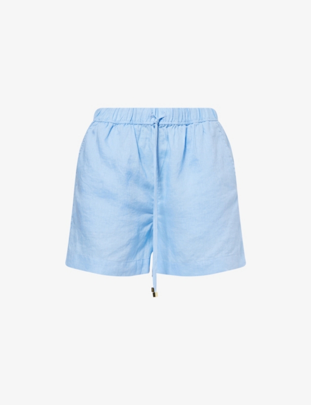 Hydra Mid-Rise Linen Shorts