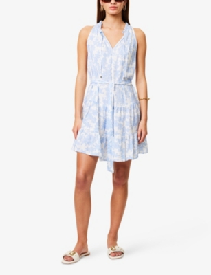 HEIDI KLEIN: Playa Paraiso Tiered Ruffle Woven Mini Dress