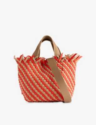 NAGHEDI: Havana Small Woven Tote Bag