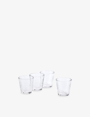 Royal Doulton 1815 Pacific Clear Tumbler Glasses Set Of Four