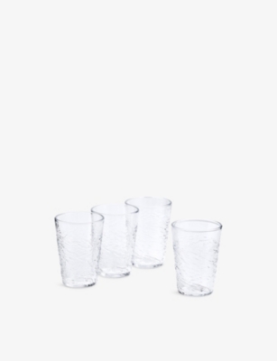 Royal Doulton 1815 Pacific Clear Hiball Glasses Set Of Four
