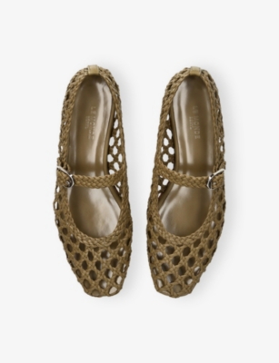 LE MONDE BERYL WOMENS LE MONDE BERYL MARY JANE WOVEN-LEATHER PUMPS 