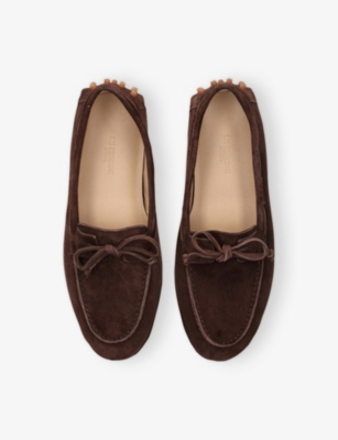 LE MONDE BERYL: Driver Suede Moccasin Shoes