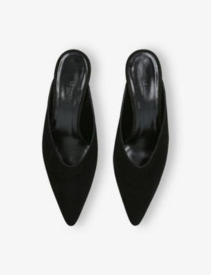 Le Monde Beryl Le Monde Béryl Black Wedge Mule In Suede In Black