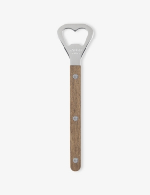 SABRE: Engraved Stainless-Steel Teak Bottle Opener
