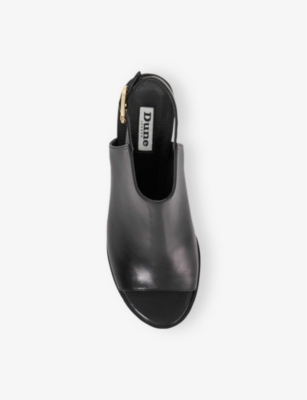 DUNE: Joupin Block-Heel Leather Mules