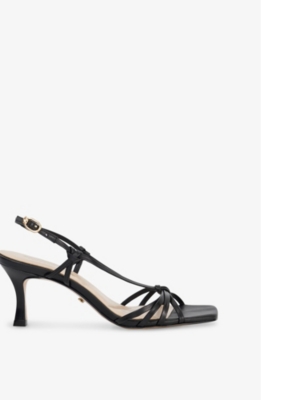 DUNE: Mischievous Leather Heeled Sandals
