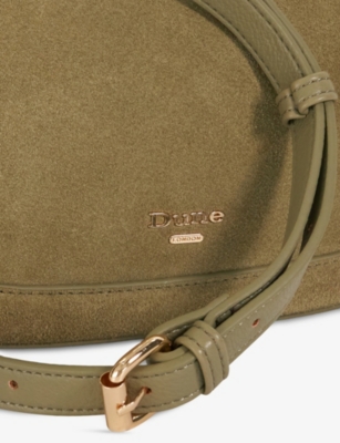DUNE: Direction Asymmetric Chain-Detail Suede Shoulder Bag
