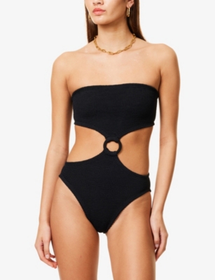 HUNZA G: Jerry Crinkle-Textured Swimsuit