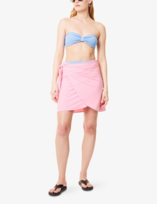 HUNZA G: Self-Tie Stretch-Woven Short Sarong