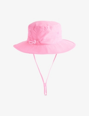 HUNZA G: Toggle-Detail Chin-Strap Woven Bucket Hat
