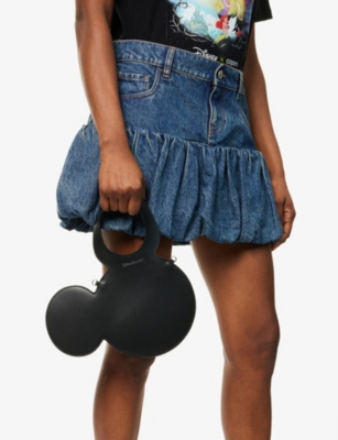 COPERNI WOMENS BLACK DISNEY X COPERNI BABY MICKEY LEATHER TOTE BAG 