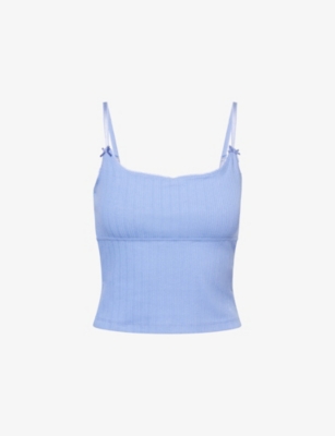 WE ARE TALA: Soft Lounge Pyjama Cotton-Jersey Cami Top