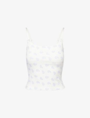 WE ARE TALA: Soft Lounge Pyjama Cotton-Jersey Cami Top