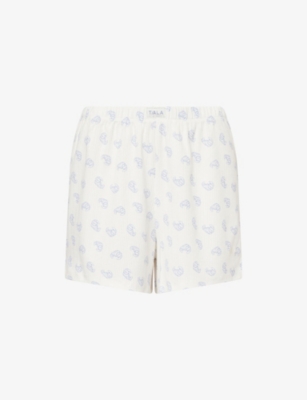 WE ARE TALA: Soft Lounge Boxer Cotton-Jersey Pyjama Shorts