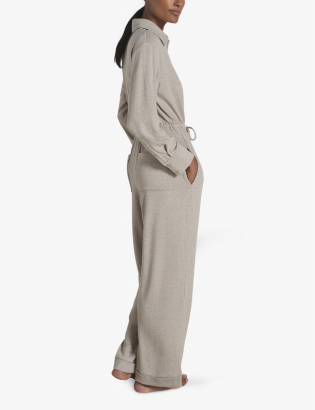 Long-Sleeved Thermal Stretch-Jersey Jumpsuit