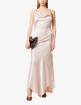 Victoria Beckham Womens Vb Excl  Draped Cami Gown Primrose In Primrose