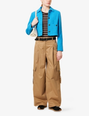 ME AND EM: Patch-Pocket Wide-Leg Cotton-Blend Utility Trousers