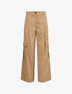 ME AND EM: Patch-Pocket Wide-Leg Cotton-Blend Utility Trousers