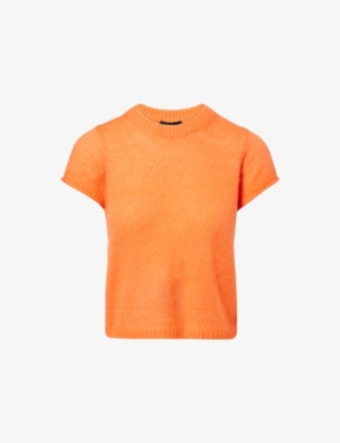 ME AND EM: Round-Neck Knitted Merino-Wool Cashmere And Silk Top