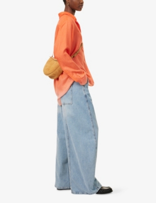 ME AND EM: Engineered Wide-Leg Denim Jeans