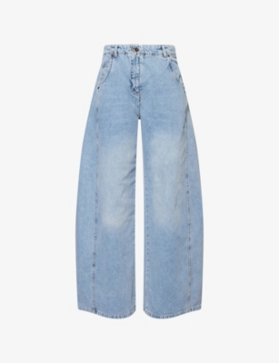 ME AND EM: Engineered Wide-Leg Denim Jeans