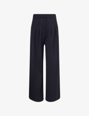 ME AND EM: The Perfect Man Pleated Wide-Leg Wool Trousers
