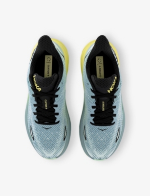 Hoka Mens Druzy Droplet Clifton 9 Breathable Polyester-blend Low-top Trainers In Druzy Droplet