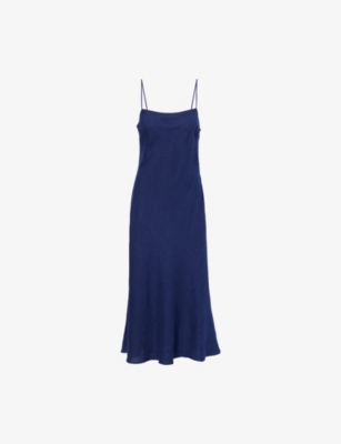 POLO RALPH LAUREN: Dori Sleeveless Linen Midi Dress