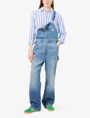 POLO RALPH LAUREN: Multi-Pockets Wide-Leg Denim-Blend Dungarees